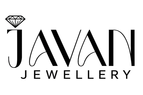Black logo text reading 'JAVAN JEWELLERY' with a small diamond icon above the J, on a plain white background.