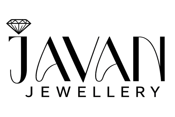 Black logo text reading 'JAVAN JEWELLERY' with a small diamond icon above the J, on a plain white background.